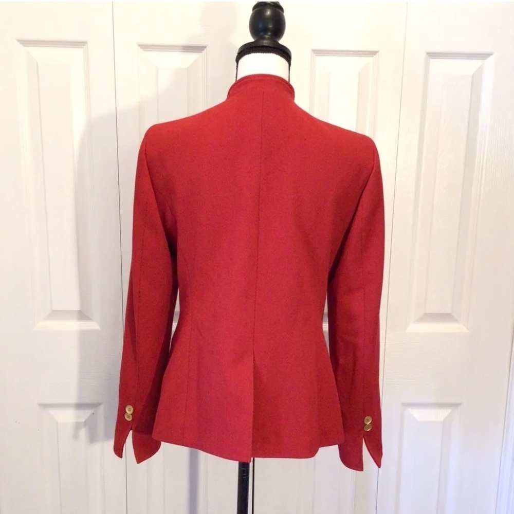 Vintage Mary Kay by Twinhill Red Womens Blazer Jacket Size Medium - Picture 3 of 9